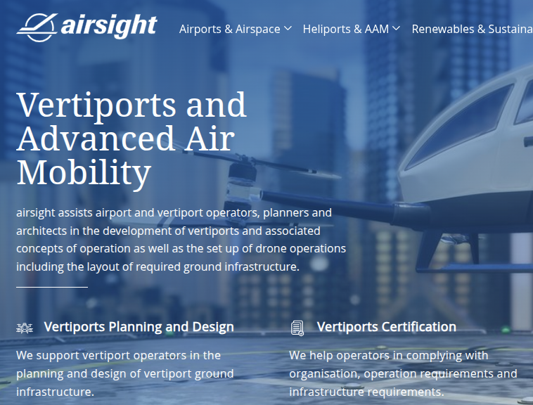 Airsight Vertiport and Advanced A Mobility