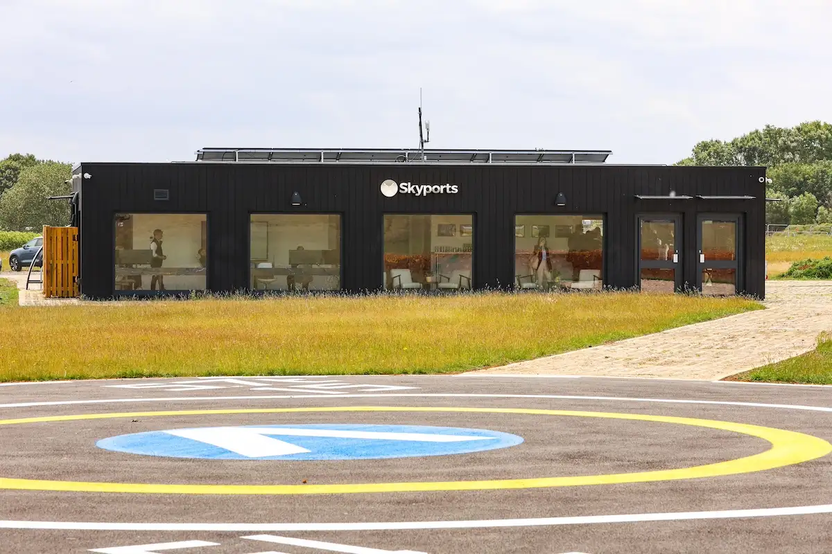 Skyports vertiport and terminal at Bicester Motion