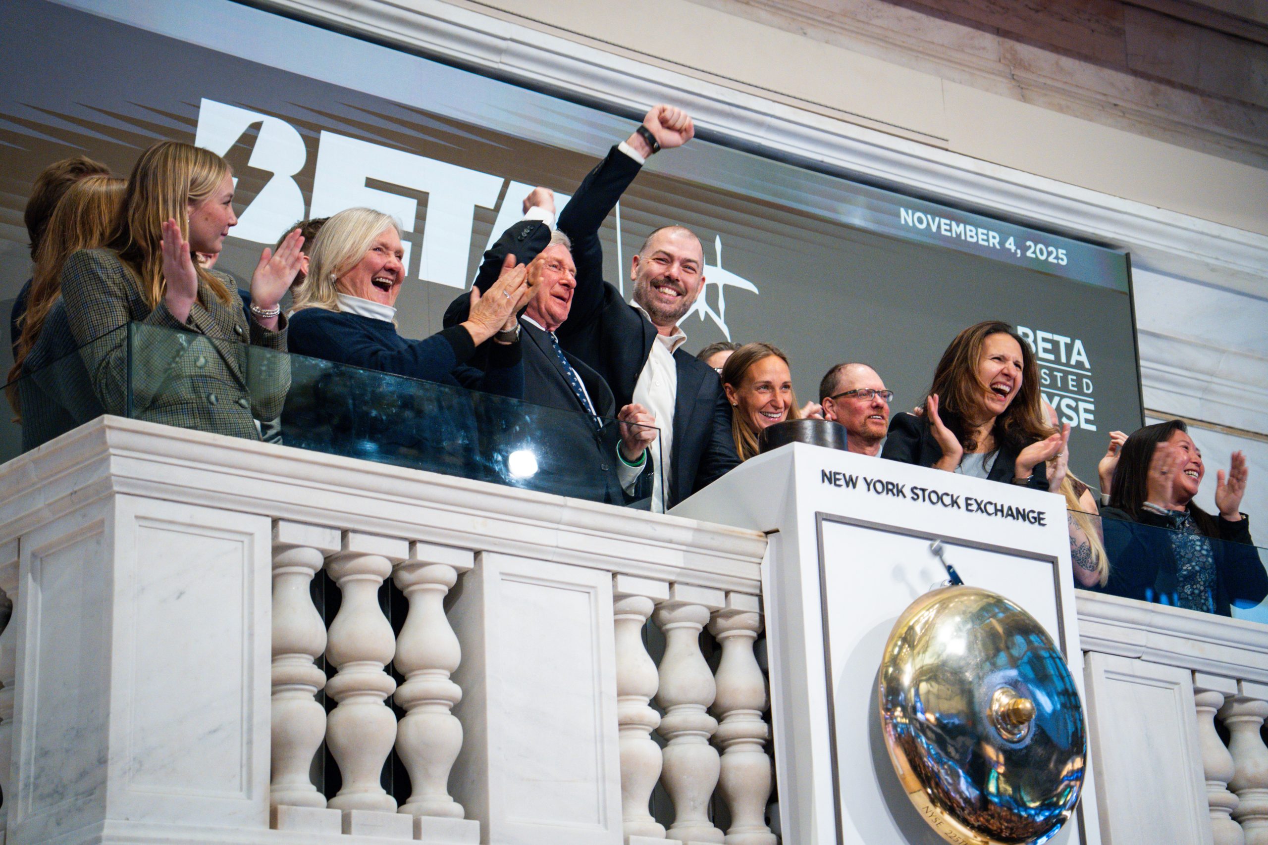 the moment when Beta Technologies, an electric aviation startup, rang the opening bell at the New York Stock Exchange (NYSE) to celebrate its initial public offering (IPO) on November 4