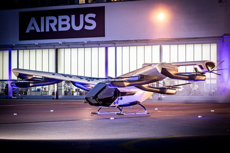 Airbus reveals its full electric City Airbus NextGen prototype eVTOL.