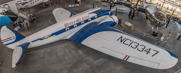 Boeing 247 City of Renton c n 1729 N13347 viewed from above