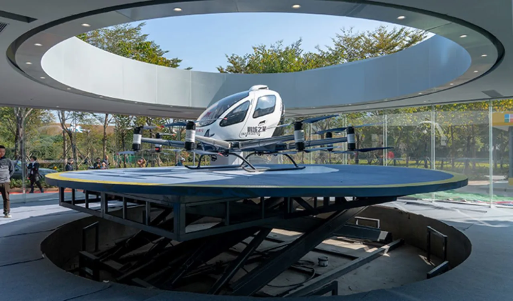 EHang Opens Automated Takeoff-Landing Facility for eVTOL Vehicles