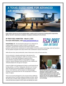 Port San Antonio took part in an advanced air mobility (AAM) showcase