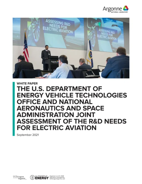 JOINT ASSESSMENT OF THE R&amp;D NEEDS FOR ELECTRIC AVIATION
